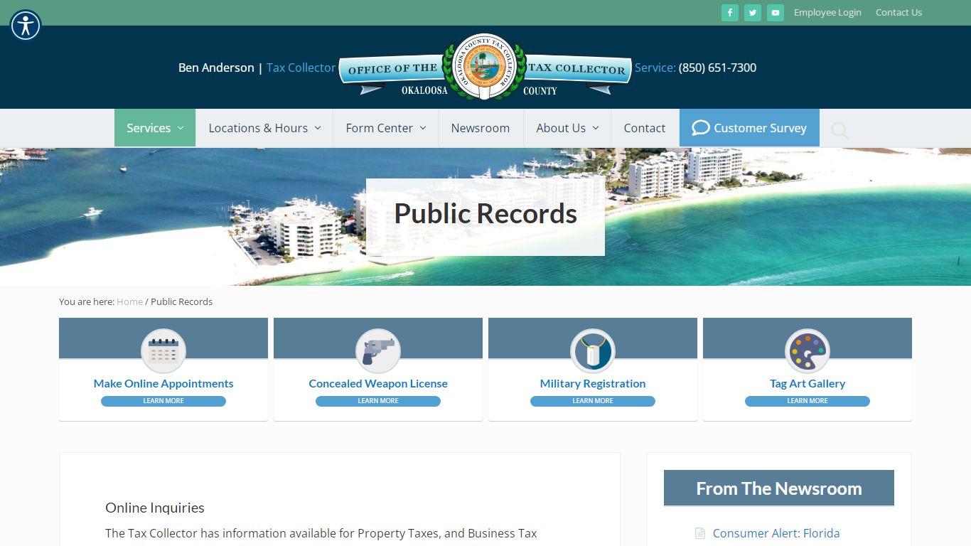 Public Records - Okaloosa County Tax Collector